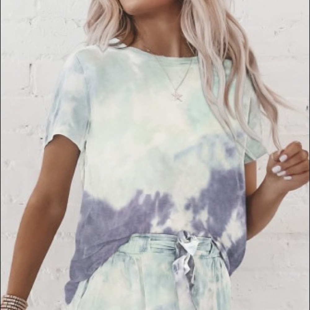 Restock! 💙 Mint Tie Dye lounge set, cute & comfy! - Picture 4 of 7